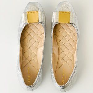 Cole Haan Women's Metallic Tali Bow Ballet Flat